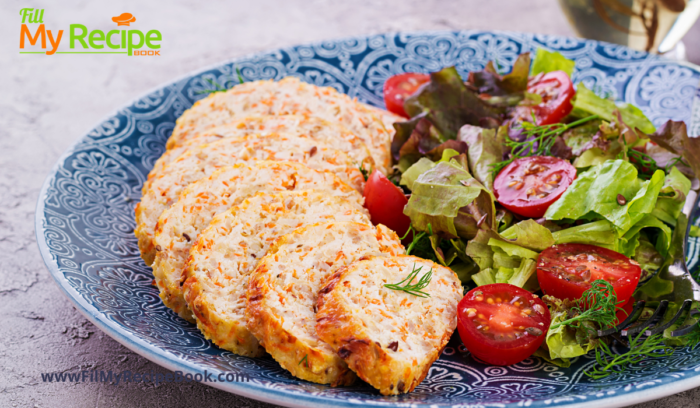 Easy Leftover Turkey Loaf recipe idea. The best healthy versatile meatloaf that uses left over turkey or chicken and vegetables for a lunch.