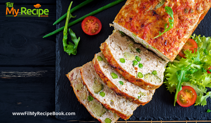 Easy Leftover Turkey Loaf recipe idea. The best healthy versatile meatloaf that uses left over turkey or chicken and vegetables for a lunch.