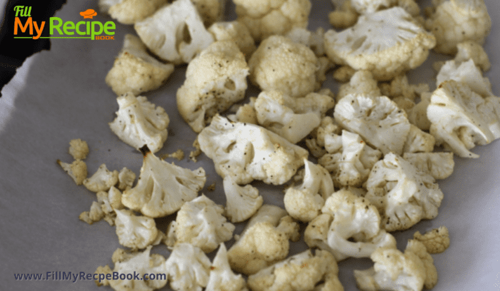 trimmed cauliflower florets for roasting