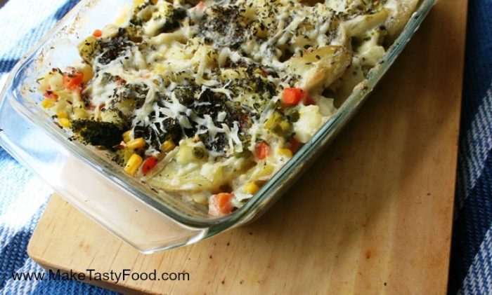 The Tasty Vegetable Dish recipe oven baked. An easy healthy vegetable casserole that can be made ahead with veggies as a side dish.