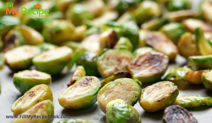 a pan of olive oiled Brussel sprouts