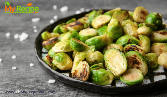 roasted Brussel sprouts plated