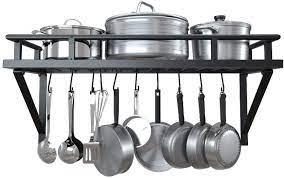 This pot and pans rack is built from profuse & hefty iron, the extreme weight capacity of each pantry pot rack is 40 lb., as well as also this pot organizer circumvents winding when holding heavy-duty cookware. The racks are inflexibly linked by screws, very sturdy, and steady when dangling your utensils as well as cookware.