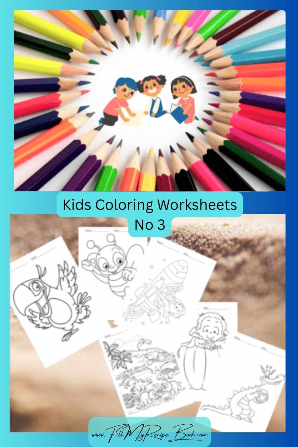 Set 3 of 6 kids coloring worksheets designed to build hand strength and fine motor skills. Fun, educational, and perfect for keeping children engaged and creative.