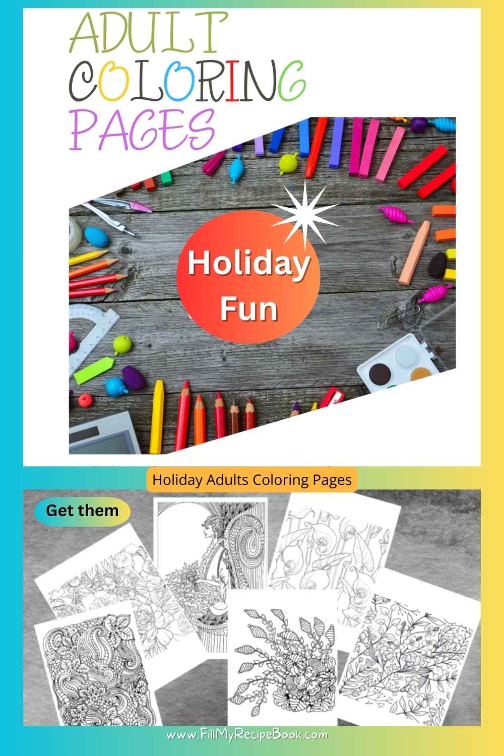 Take a mindful break with holiday adult coloring pages. Enjoy a cup of coffee or tea, relax, and color festive designs to reduce stress and spark creativity.