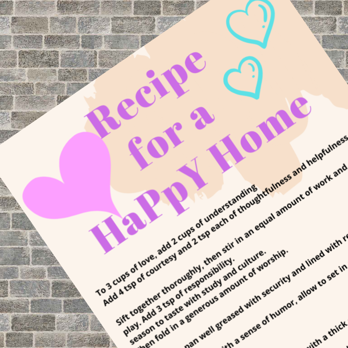 A Recipe for a Happy Home