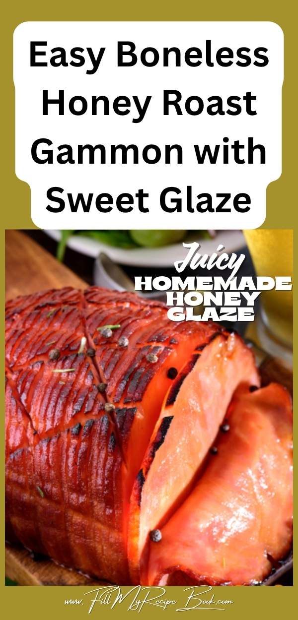 Impress your guests with this easy boneless honey roast gammon, oven baked to perfection and finished with a sweet holiday glaze.