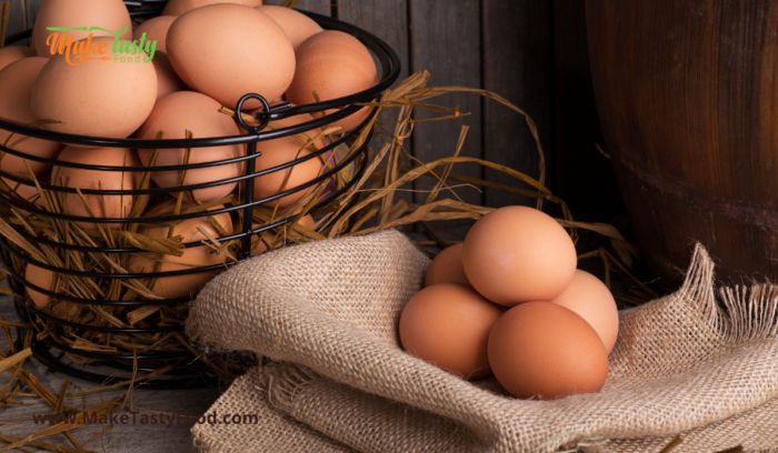 Eggs in a basket to mix for french toast