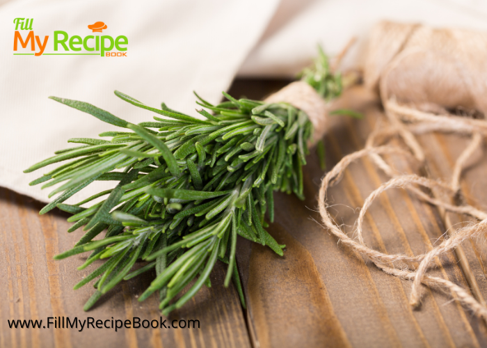 rosemary herb to be added to the parmesan crust for the lamb chops