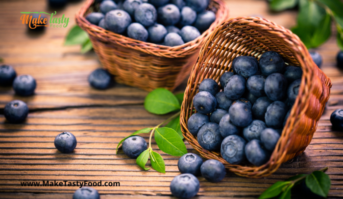 baskets of fresh blueberries