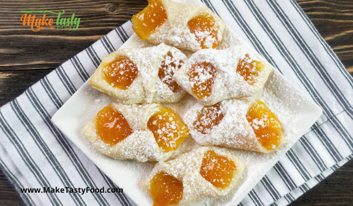 baked jam cookies on a serving plate