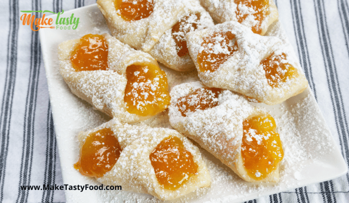 polish kolaczki jam cookies on a plate
