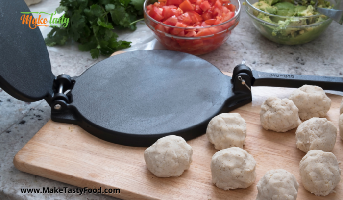 rolled balls of dough for homemade tortillas