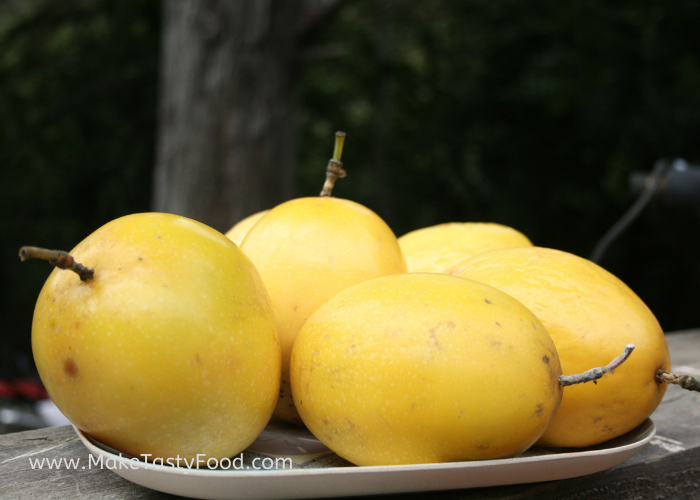 the yellow passion fruit that are ripe and ready to use