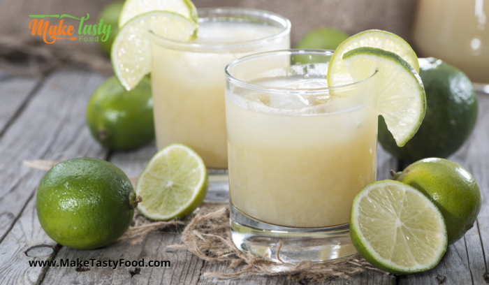 two glasses of lime juice homemade
