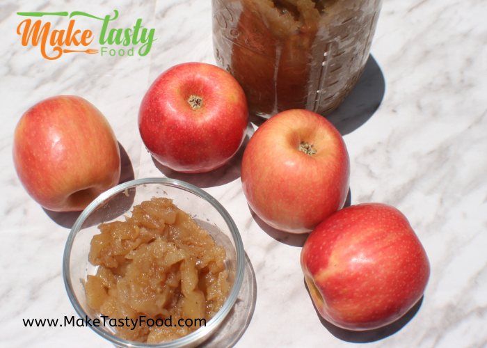 cooked sweet tasty apple sauce