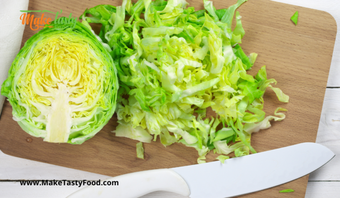 cut and chopped up cabbage