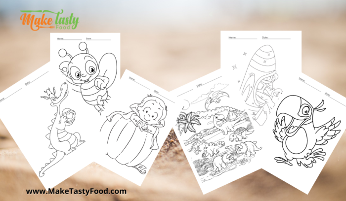 Worksheet for kids Coloring In no 3 a set of 6 pages.