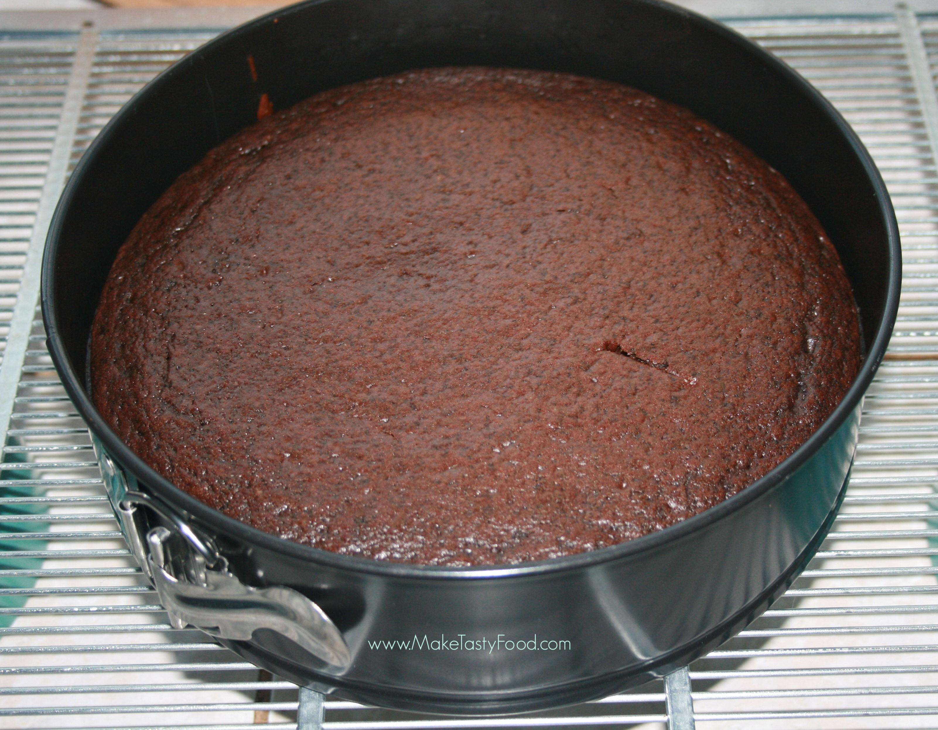 using this microwave cake in an conventional oven cooling on a rack