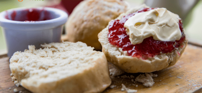 Easy Plain Scone Recipe. A basic recipe made with a few plain ingredients that make the best delicious tea time snack with jam and cream.