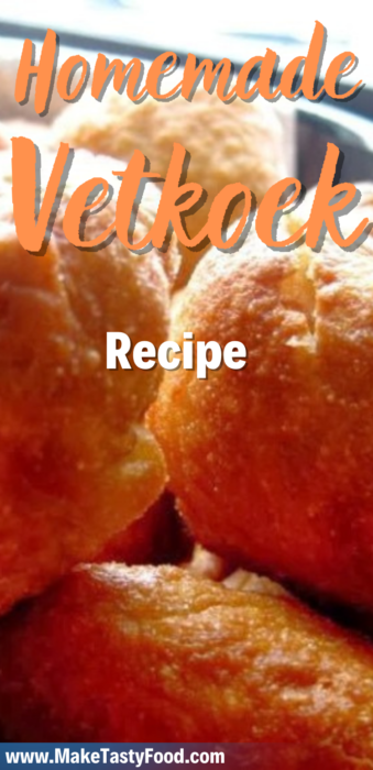 a Pinterest image of homemade vetkoek recipe.