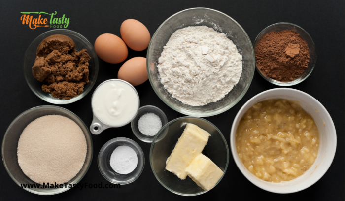 ingredients for chocolate cake