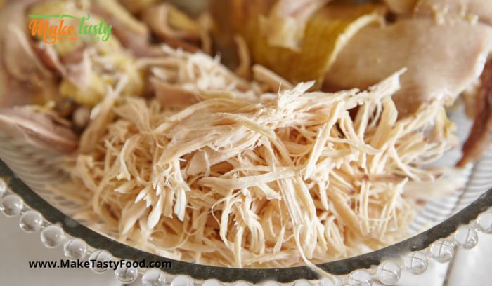 shredded chicken for the recipe of chicken a la king