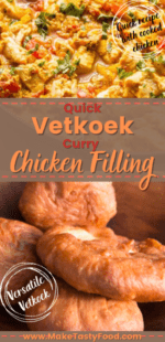 Quick Vetkoek Curry Chicken Filling