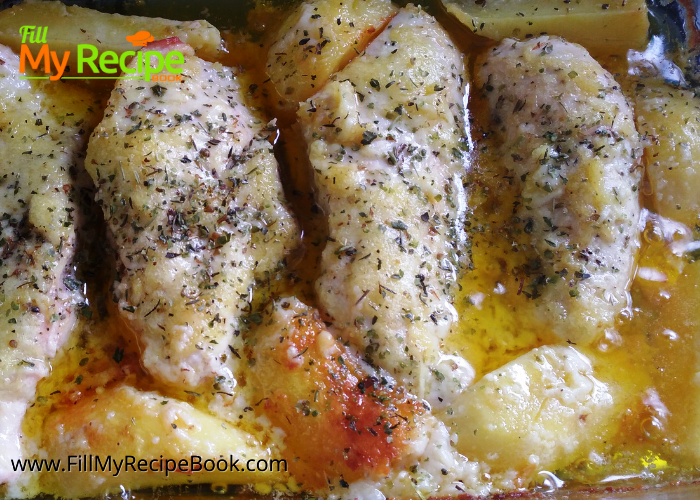 Baked Parmesan Chicken with Garlic and Mayo Recipe. An easy casserole dish with tender chicken breasts for a family lunch or dinner.