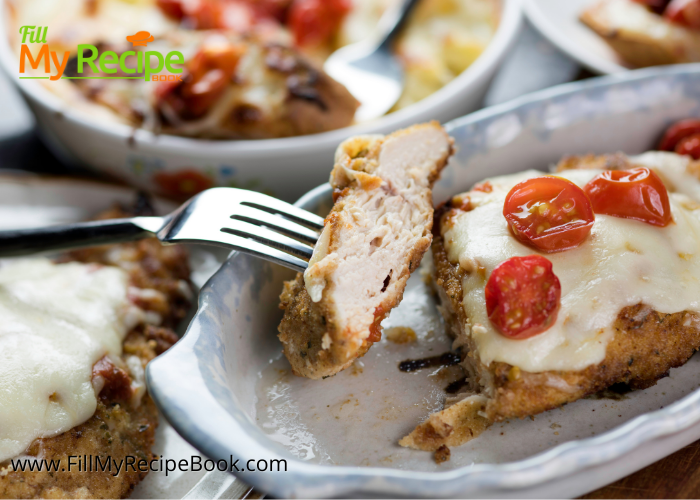 Baked Parmesan Chicken with Garlic and Mayo Recipe. An easy casserole dish with tender chicken breasts for a family lunch or dinner.