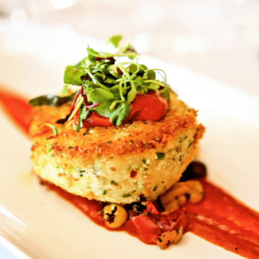 Crab Cake with Tomato Butter Sauce - Fill My Recipe Book