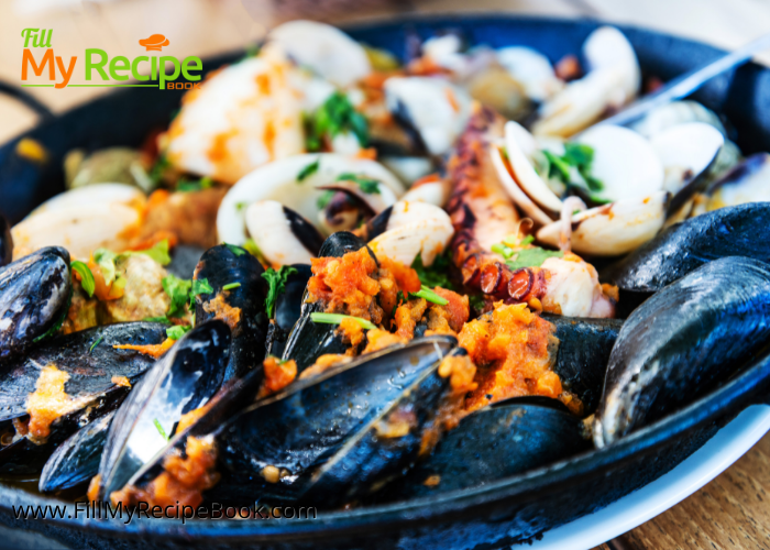 Creamy Seafood and Wine Potjie Recipe. An easy South African pot on coals by open fire   for the best family lunch or dinner meal, slow cooked.