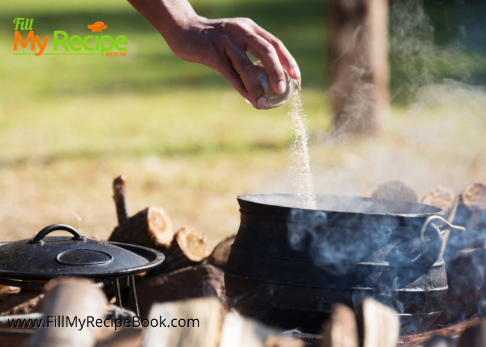 Creamy Seafood and Wine Potjie Recipe. An easy South African pot on coals by open fire   for the best family lunch or dinner meal, slow cooked.