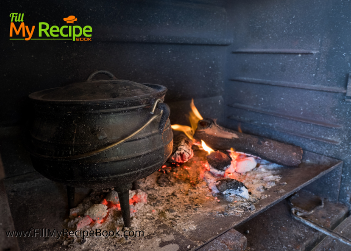 Creamy Seafood and Wine Potjie Recipe. An easy South African pot on coals by open fire for the best family lunch or dinner meal, slow cooked.