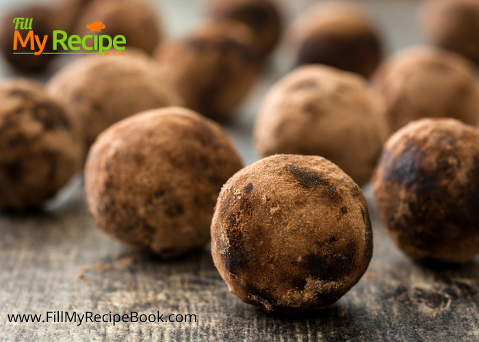 Easy peanut butter chocolate balls recipe idea. A No Bake healthy snack with cocoa powder treat for kids and family and to gift.