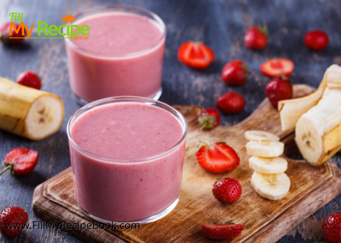Blended in a blender all together easily and drank from a glass or some fancy mason jar with silicon holds and lids, for a breakfast or a drink for snack during the day. (The above highlighted links are for you to view and purchase these accessories online.)