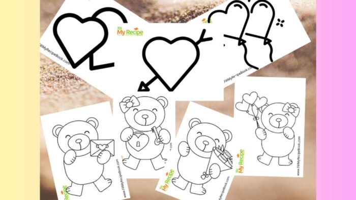 This set of 7 Valentine’s Day coloring worksheets for kids features hearts, balloons, and adorable teddy bears with loving messages. Perfect for very young children, these printables provide a fun way to get creative and celebrate the holiday. Older kids can also enjoy the teddy bear pages, making this set versatile for different ages. These worksheets are designed to keep kids entertained while encouraging creativity and fine motor skills.