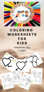Valentines Day Kids Coloring Worksheets