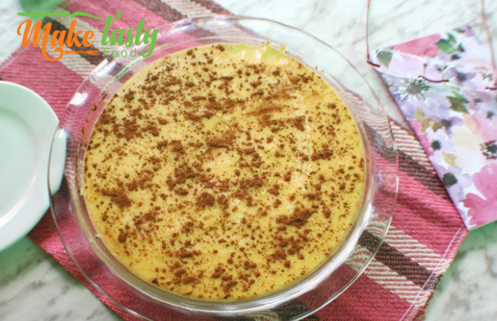 A homemade Blissful No Bake Custard Milk Tart recipe with condensed milk. Tennis biscuit base makes an easy fridge tart dessert.