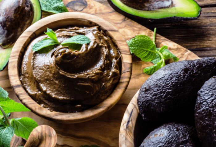 Healthy Chocolate Avocado Mousse recipe. A healthy alternative for a mousse made with coconut milk, cocoa powder, honey as a sweetener.