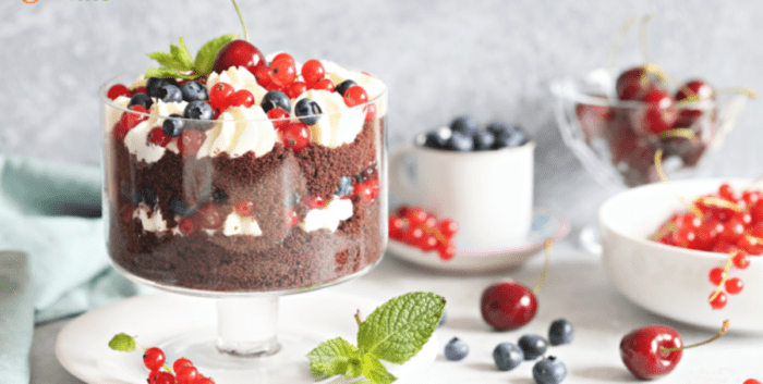 Christmas Cherry Trifle Bowl