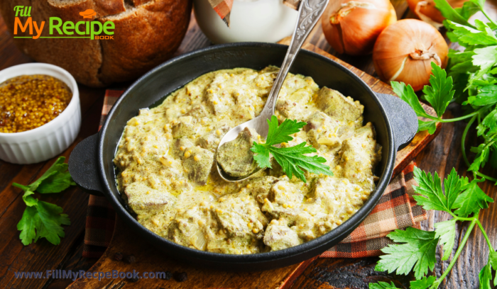 Creamy Chicken in Dijon Mustard Sauce dish baked in the oven. This recipe includes the Dijon mustard sauce recipe, make it and enjoy.