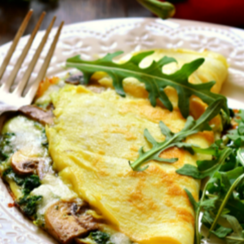 Healthy Mushroom and Spinach Omelet Fill My Recipe Book