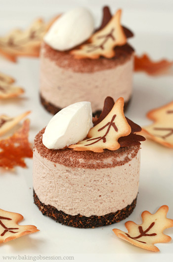 Chestnut Mascarpone Mousse and Tuile Cookies