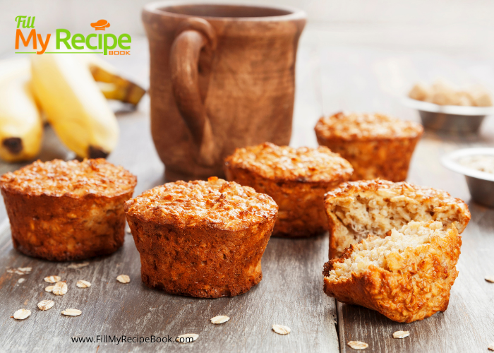 Scrumptious Banana Oat & Honey Muffins recipe that are sugar free and healthy. Muffin toppings with coconut oil, cinnamon are so delicious.