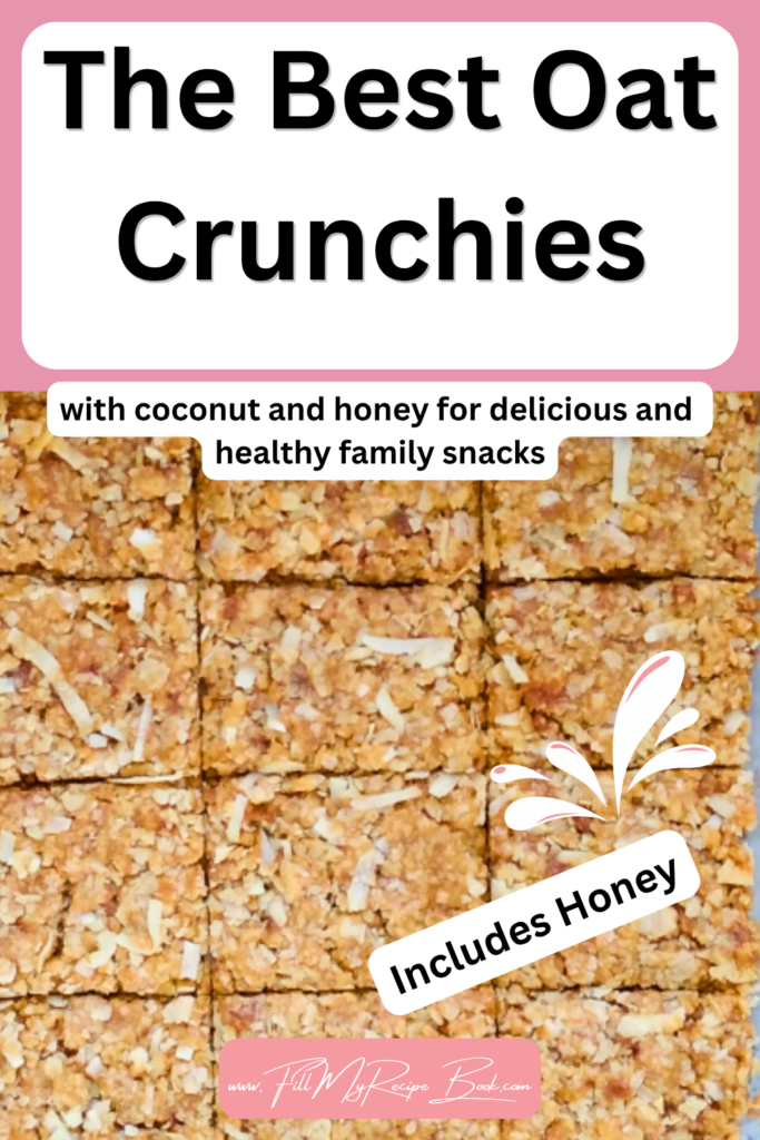 Bake The Best Oat Crunchies with coconut and honey for delicious and healthy family snacks that everyone will enjoy.