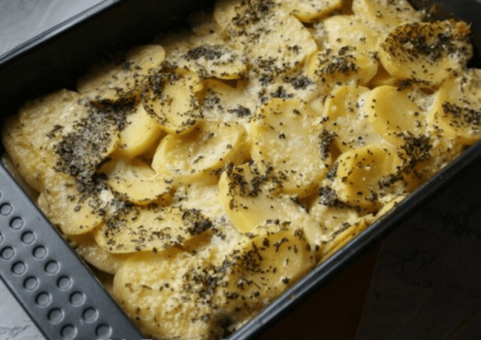 Potato and Garlic Bake.