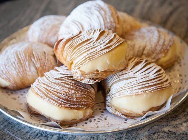 It’s a puff pastry that has about the same texture as a croissant. But its shape is that of a shell or a lobster tail.