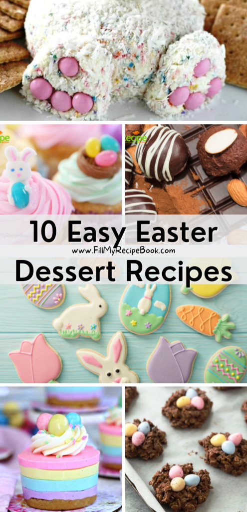 10 Easy Easter Dessert Recipes for Pinterest image
