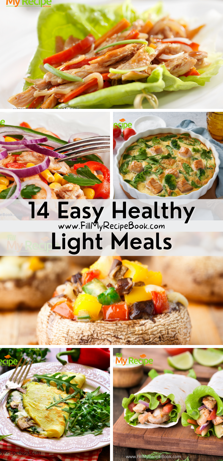 14 Easy Healthy Light Meals - Fill My Recipe Book